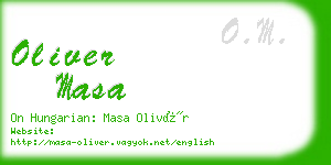 oliver masa business card